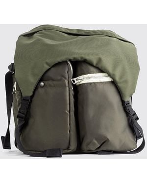 Sacai Zweifarbiger Utility-Rucksack Aus Nylon Mit Gepolsterten Schultergurten - Grün