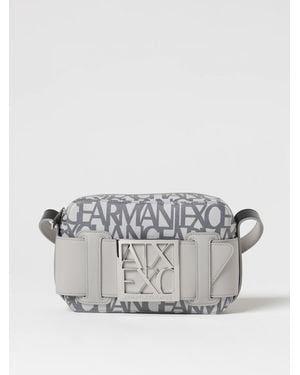 ARMANI EXCHANGE Borsa in tessuto spalmato logato - Grigio