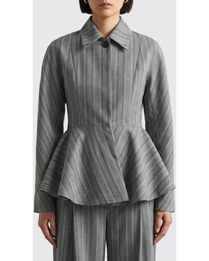 Stella McCartney Striped Wool Jacket - Gray