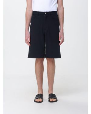 AURALEE Knee-Length Straight Fit Silk Shorts - Blue