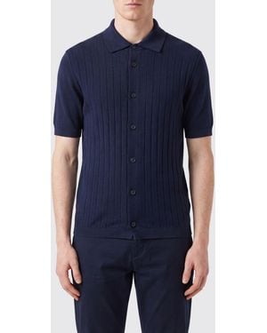 Brunello Cucinelli Knitted Polo Shirt - Blue