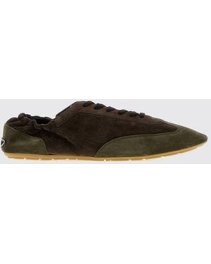 Saint Laurent Lewis Bicolor Suede Calfskin Low-Top Sneakers - White