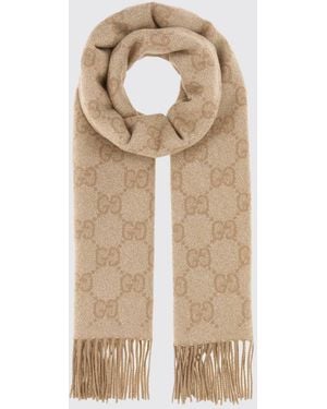Gucci Gg Cashmere Scarf - Natural