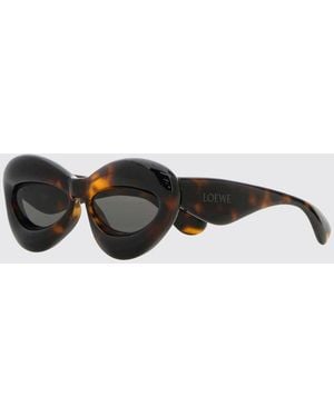 Loewe Gafas De Sol Cat-Eye De Acetato Con Logo Tono Sobre Tono - Marrón