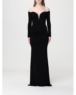 Elisabetta Franchi Long Stretch Jersey Dress - Black