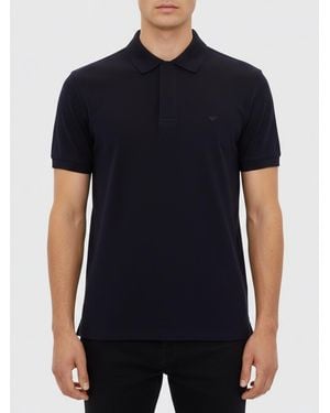 Emporio Armani Cotton Jersey Polo Shirt - Blue