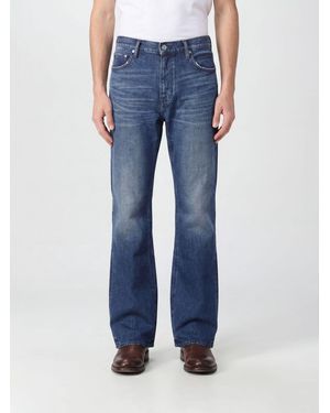 Purple Flared Wide Leg Jeans - Blue