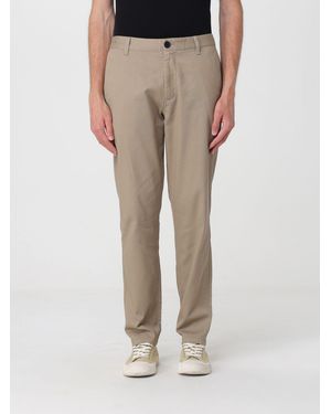 ARMANI EXCHANGE Slim Fit Stretch Cotton Chino Pants With American Pockets - Natural