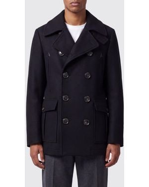 DSquared² Double-Breasted Short Coat - Blue