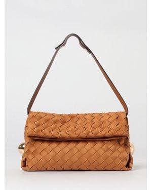 Liu Jo Braided Faux Suede Bag - Brown