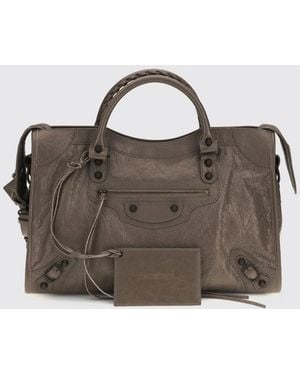 Balenciaga Bolso Le City De Piel Arena - Marrón