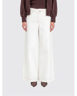 Twinset High-Waisted Wide-Leg Jeans - White
