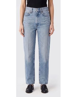 Agolde Mid-Rise Straight Jeans - Blue