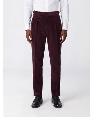 Brunello Cucinelli Slim Fit Corduroy Chino Pants - Purple