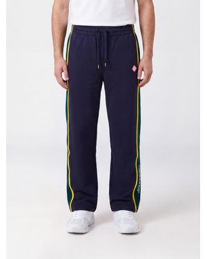 CASABLANCA Straight-Leg Organic Cotton Track Trousers - Blue