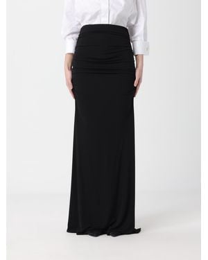 Elisabetta Franchi Long Jersey Skirt - Black