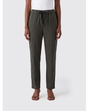 Semicouture Slim Fit Straight-Leg Cotton Pants With Drawstring Waist - Gray