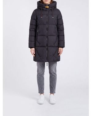 Parajumpers Plumífero Largo Janet De Nailon Acolchado Con Capucha - Azul