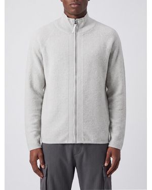 Houdini Cardigan A Collo Alto - Grigio