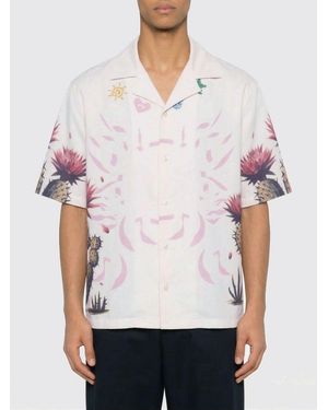 Barrow Printed Cotton Casual Shirt - White