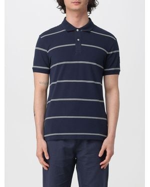 Colmar Striped Cotton Polo Shirt - Blue