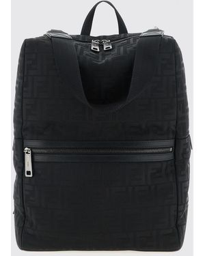 Fendi Lui Polyamide Backpack With Jacquard F Monogram - Black