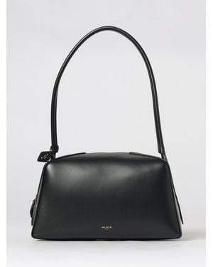 Alaïa Le Bouledogue Smooth Calfskin Leather Shoulder Bag - Black