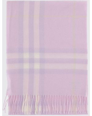 Burberry Check Cashmere Scarf - Pink