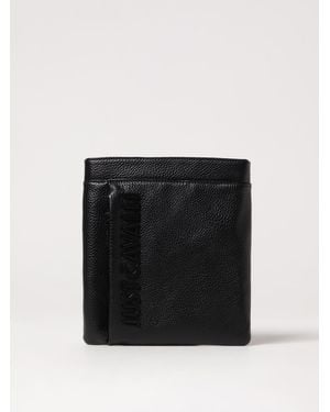 Just Cavalli Leather Crossbody Bag - Black