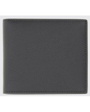 Thom Browne Cartera Bifold De Piel Plena Flor Con Motivo 4-Bar - Blanco