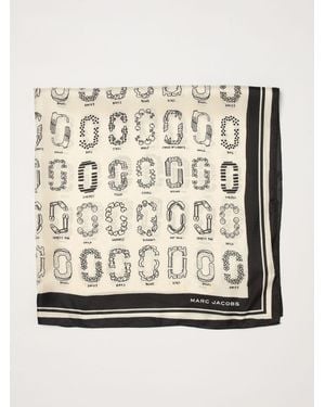 Marc Jacobs Seidenschal Mit Monogramm-Print - Natur