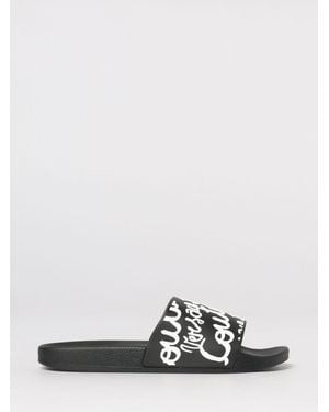 Versace Jeans Couture Rubber Sliders With Printed Logo - White