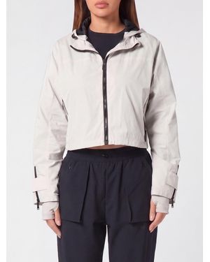 Philipp Plein Hooded Stretch Nylon Windbreaker - White