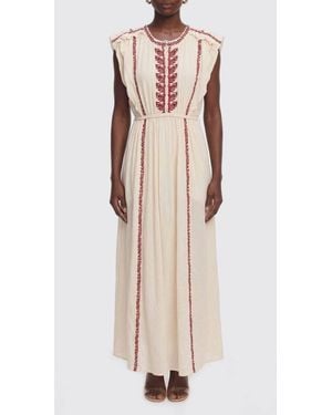 Isabel Marant Liviane Embroidered Cotton Dress - Natural