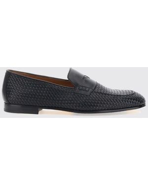 Doucal's Woven Leather Loafers - White