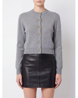 Balmain Crewneck Cardigan - Grey