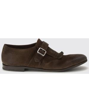 Church's Shanghai Suede Monk Strap With Brogue Motif - White
