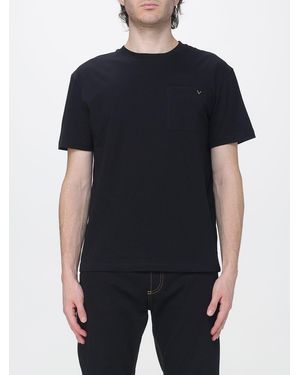 Valentino Garavani Cotton T-Shirt With Pocket And Vlogo Signature Detail - Black