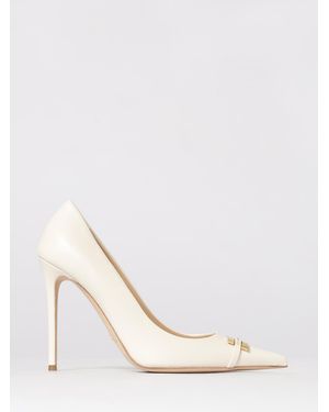 Elisabetta Franchi Leather Court Shoes - Natural