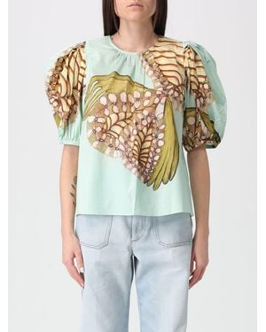 Ulla Johnson Blusa Ravena De Satén Estampado - Blanco