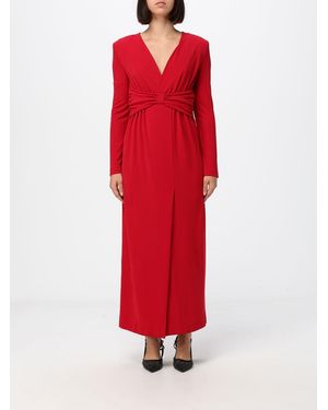Twinset Slim Fit Midi Sheath Dress - Red