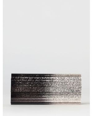 Jimmy Choo Sweetie Glitter Resin Clutch - Grey