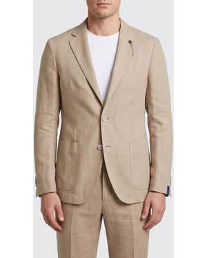 Santaniello Linen Single-Breasted Blazer - Natural