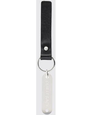 Our Legacy Metal And Leather Keychain - White