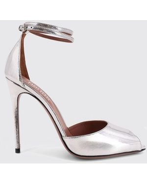 Paris Texas Vera Laminated Leather Sandals - White
