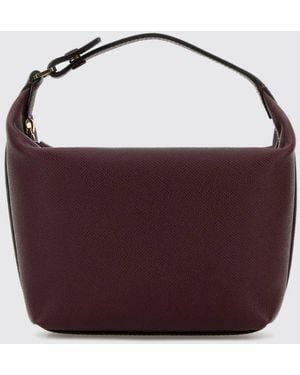 Valextra Mochi Tasche Aus Genarbtem Leder - Lila