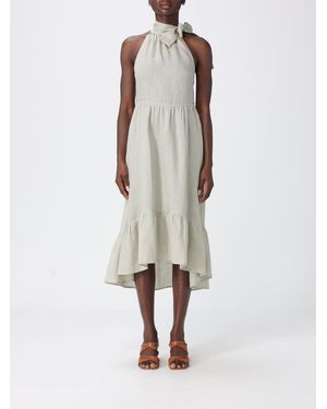 ARMANI EXCHANGE Linen Midi Dress - White