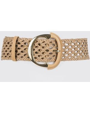 Twinset Crochet Raffia Belt - Natural