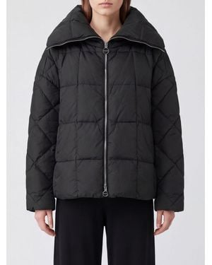 Ienki Ienki Short Quilted Nylon Puffer Jacket With Sailor Collar - Black