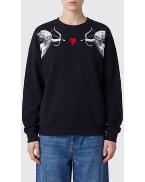 Fiorucci Printed Cotton Crew Neck Sweatshirt - Blue